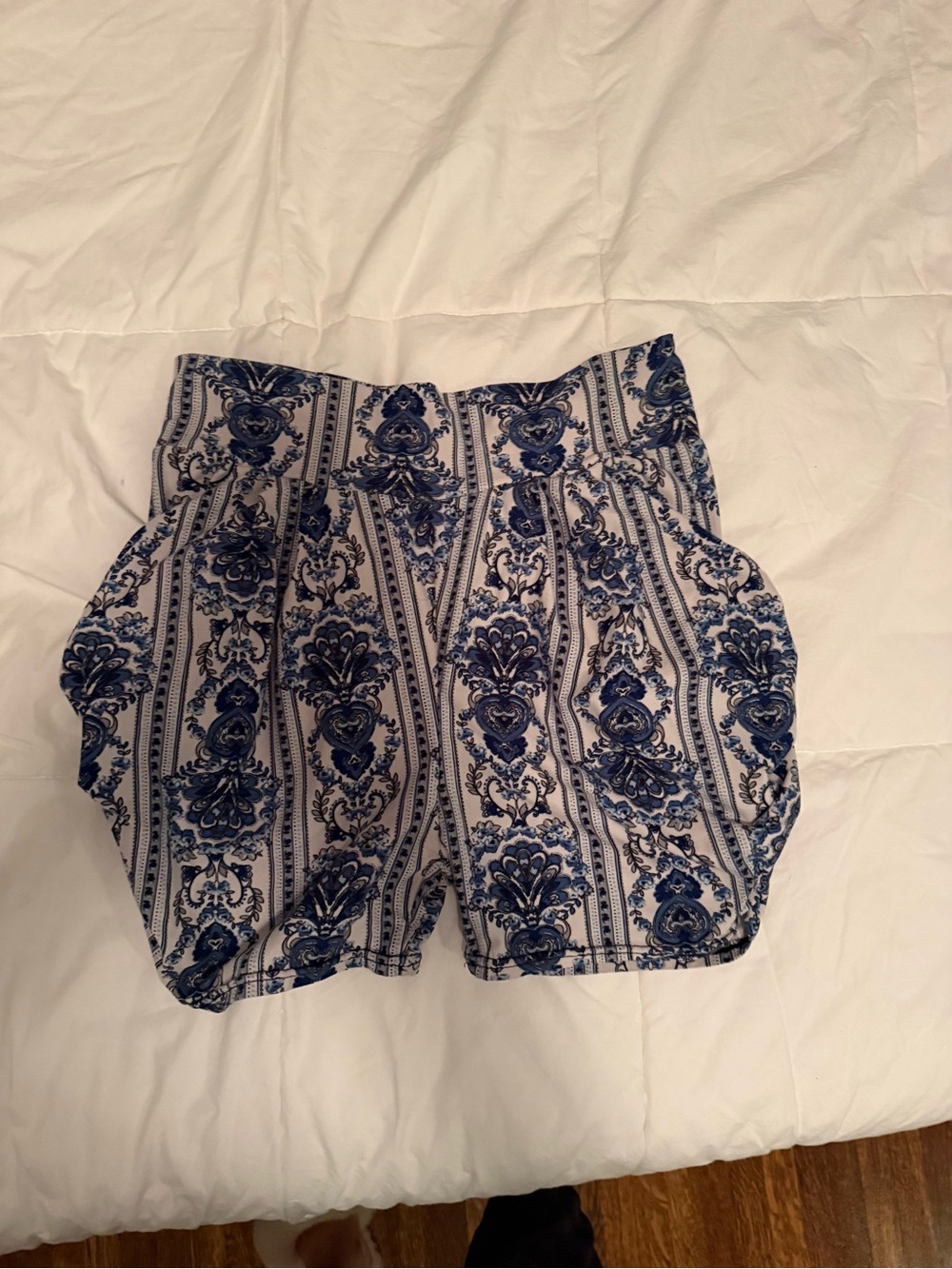 Blue Printed Women's Shorts